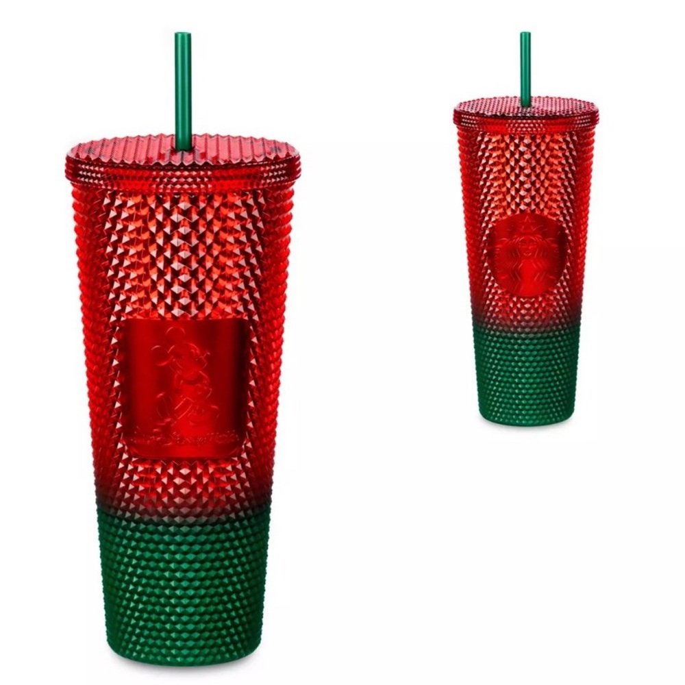 Walt Disney World Mickey Mouse Christmas Starbucks Studded Tumbler